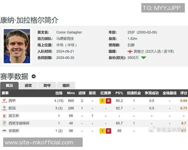 每日电讯：弗兰克亲自致电加拉格尔加盟热刺承诺主力位置